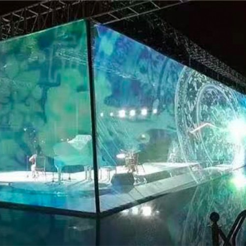 transparent 360 Degree 3D hologram gaze Holographic Stage Projector Screen Hologram Mesh Screen